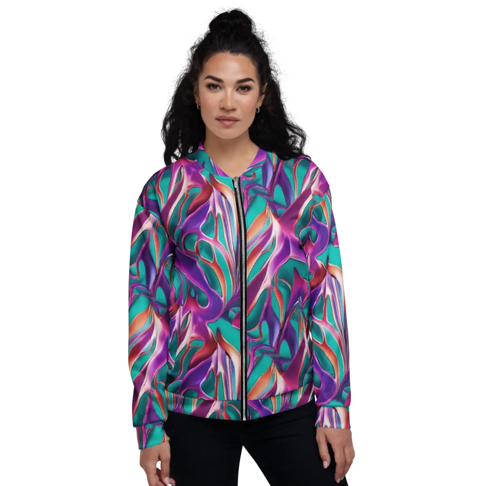 Prism Leaf on Bomber Jacket — Front