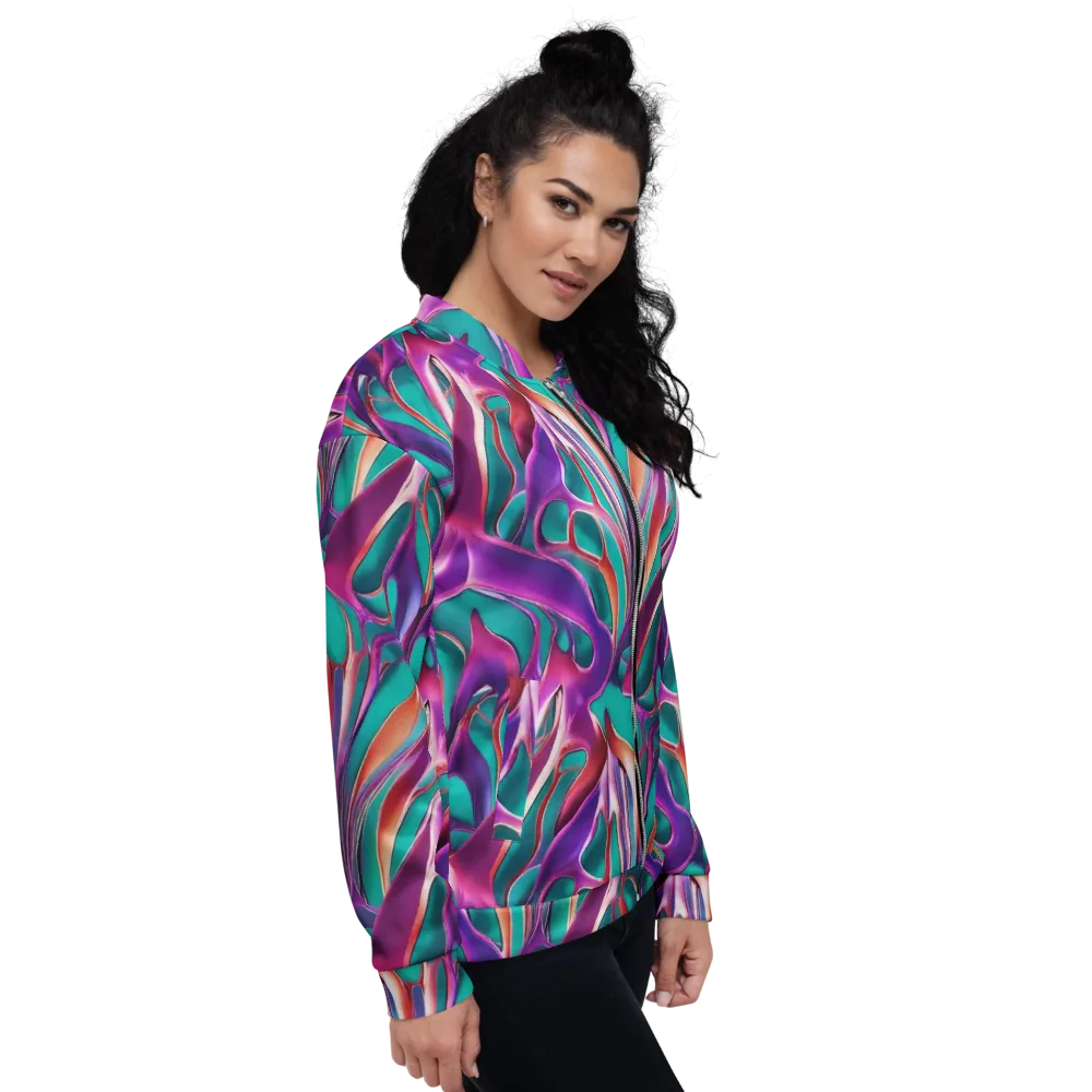 Prism Leaf on Bomber Jacket — Right