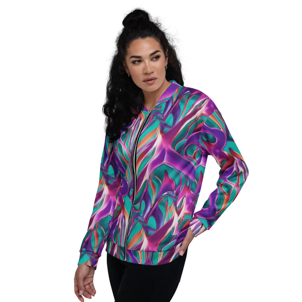 Prism Leaf on Bomber Jacket — Left