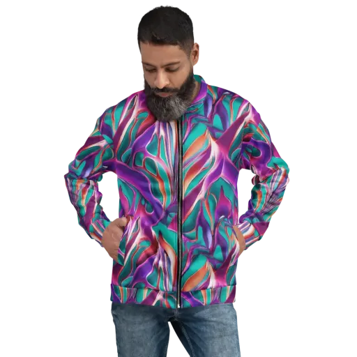 Prism Leaf on a Bomber Jacket