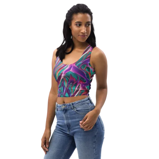 Prism Leaf on a Crop Top