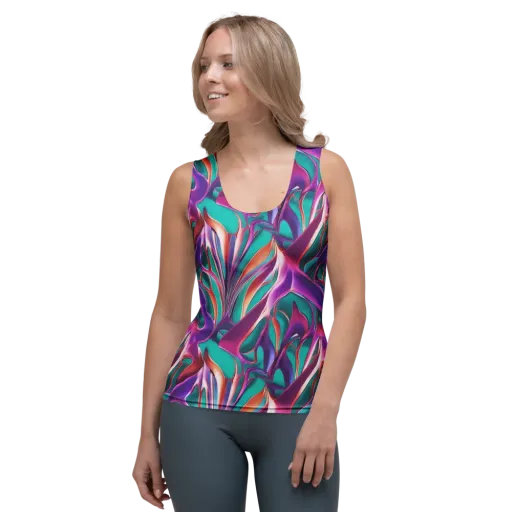 Prism Leaf on a Women's Tank Top