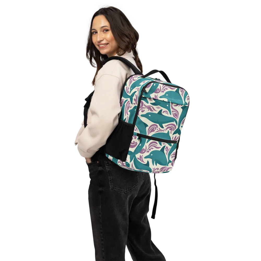 Tidal Flourish on Utility Backpack — Back
