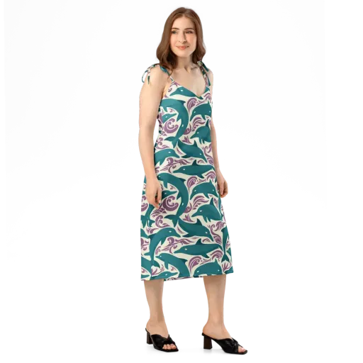 Tidal Flourish on a Slip Dress