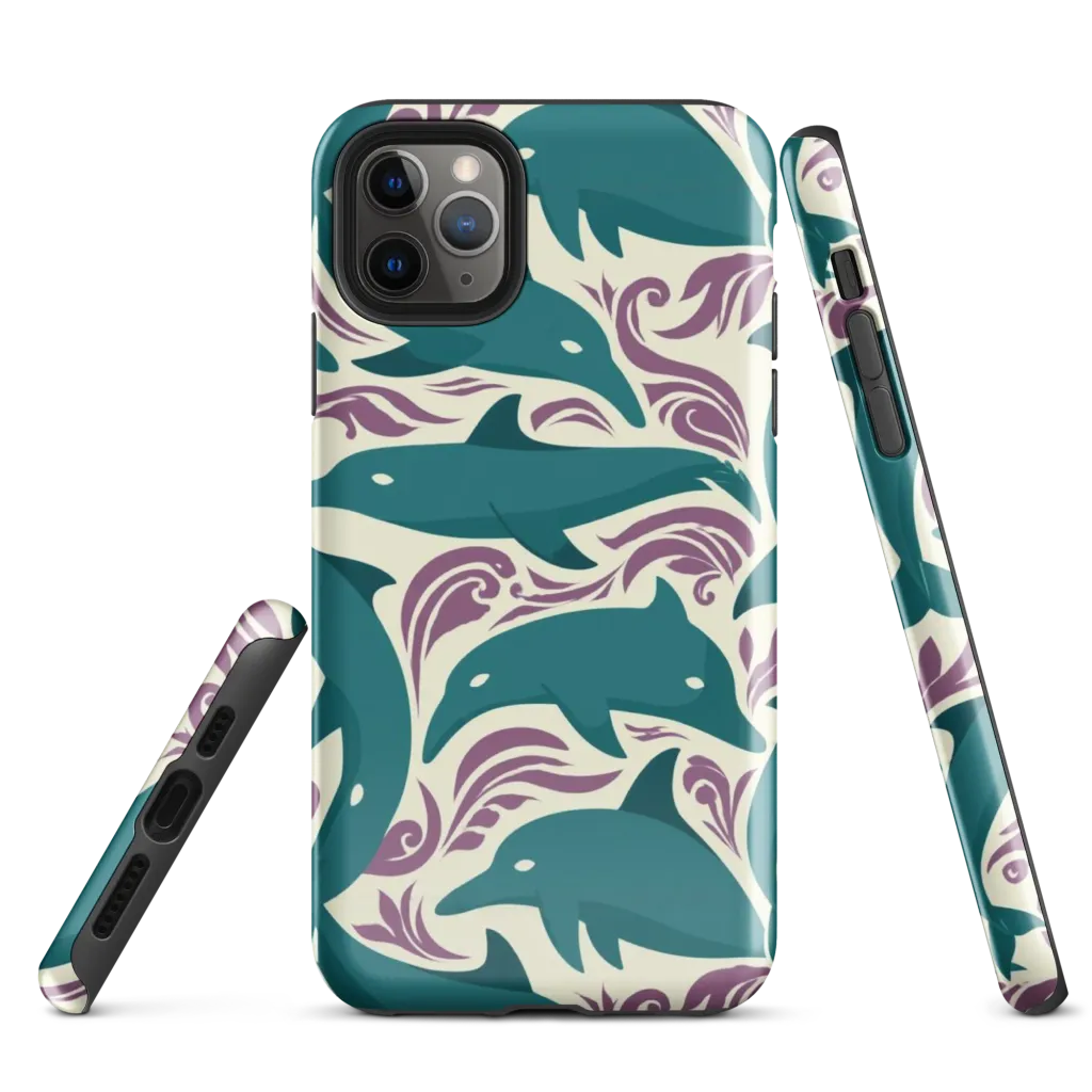 Tidal Flourish on Tough Case for iPhone® — Front