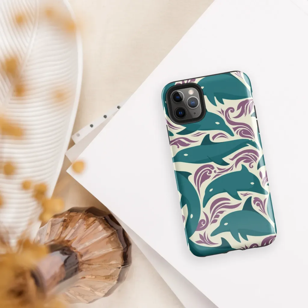 Tidal Flourish on Tough Case for iPhone® — Front