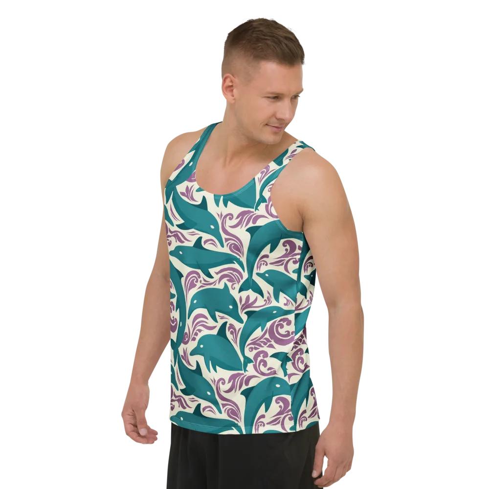 Tidal Flourish on Men's Tank Top — Left Front