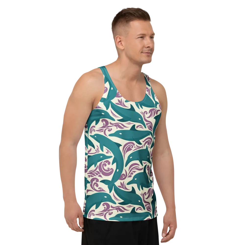 Tidal Flourish on Men's Tank Top — Right Front