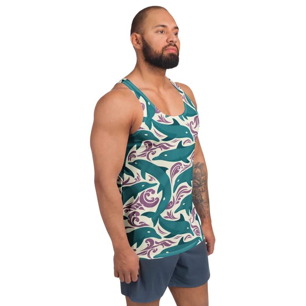 Tidal Flourish on Men's Tank Top — Right Front