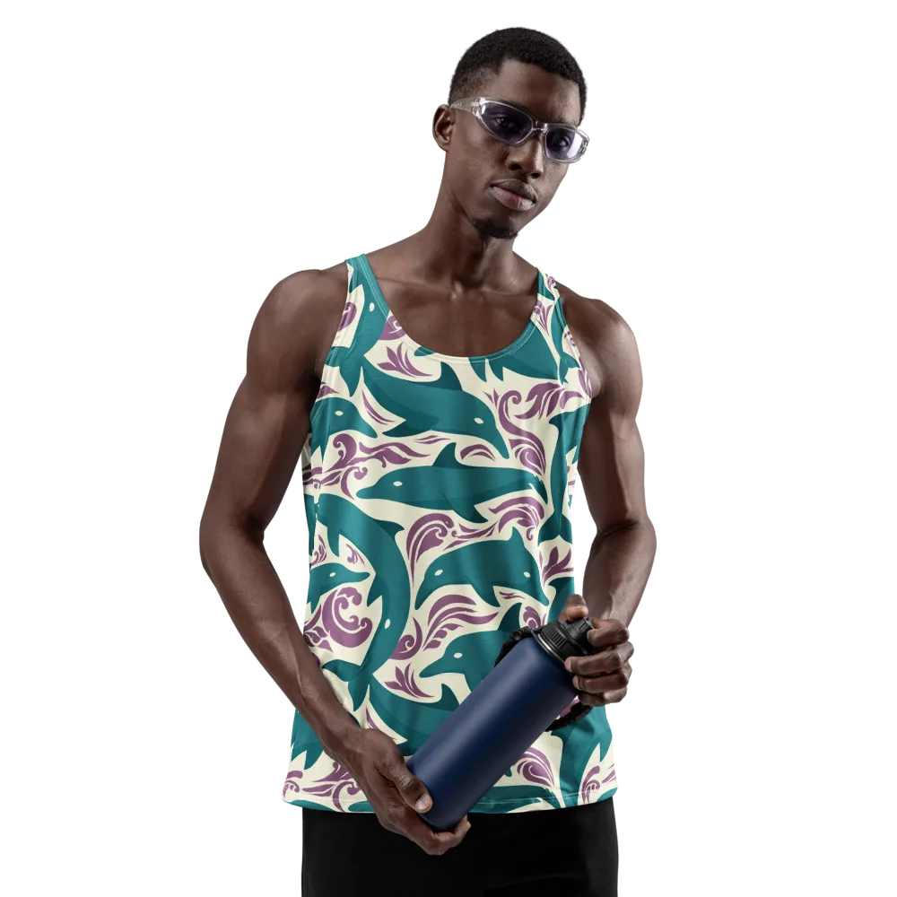 Tidal Flourish on Men's Tank Top — Front