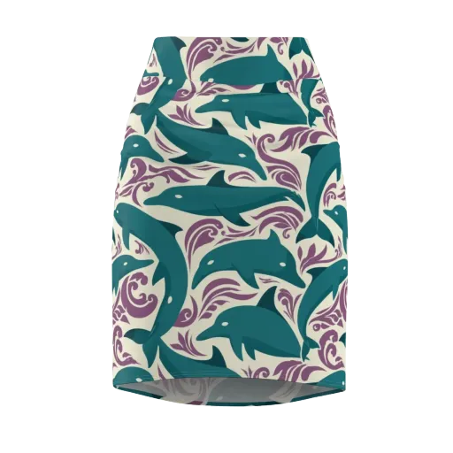 Tidal Flourish on a Pencil Skirt