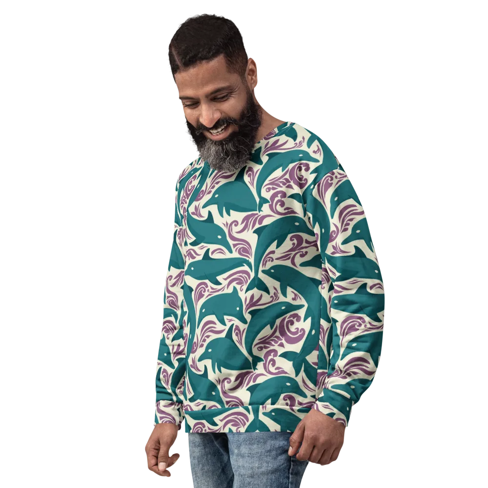 Tidal Flourish on Sweatshirt — Left Front