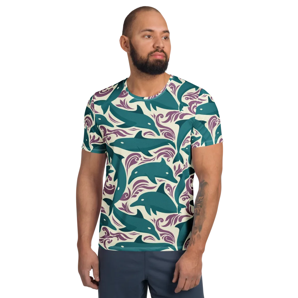 Tidal Flourish on Men's Athletic T-Shirt — Front