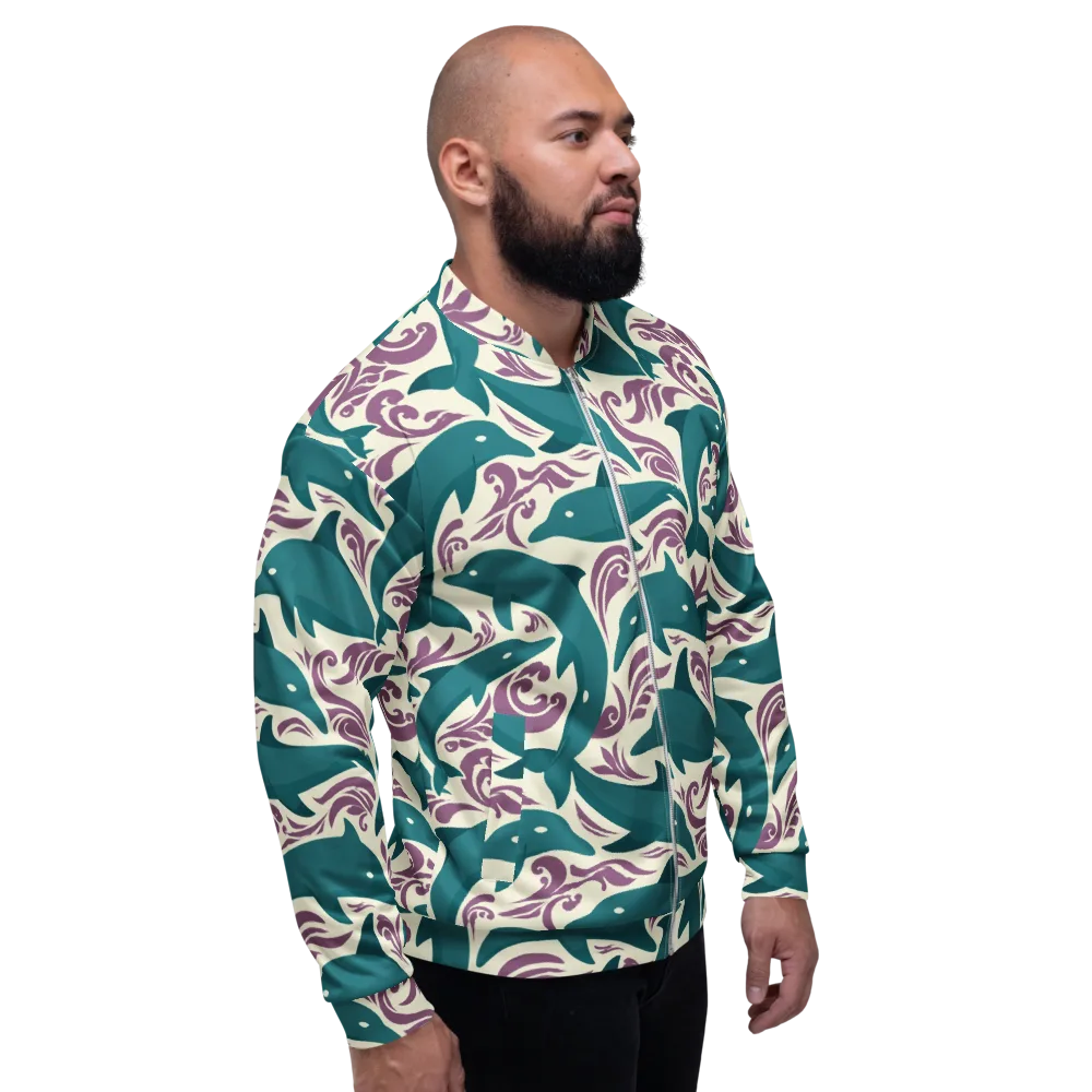 Tidal Flourish on Bomber Jacket — Right