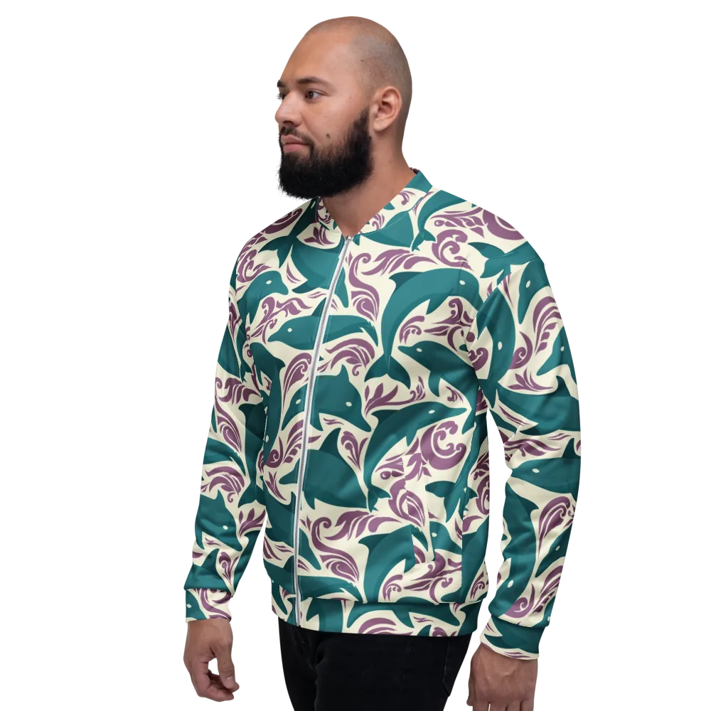 Tidal Flourish on Bomber Jacket — Left