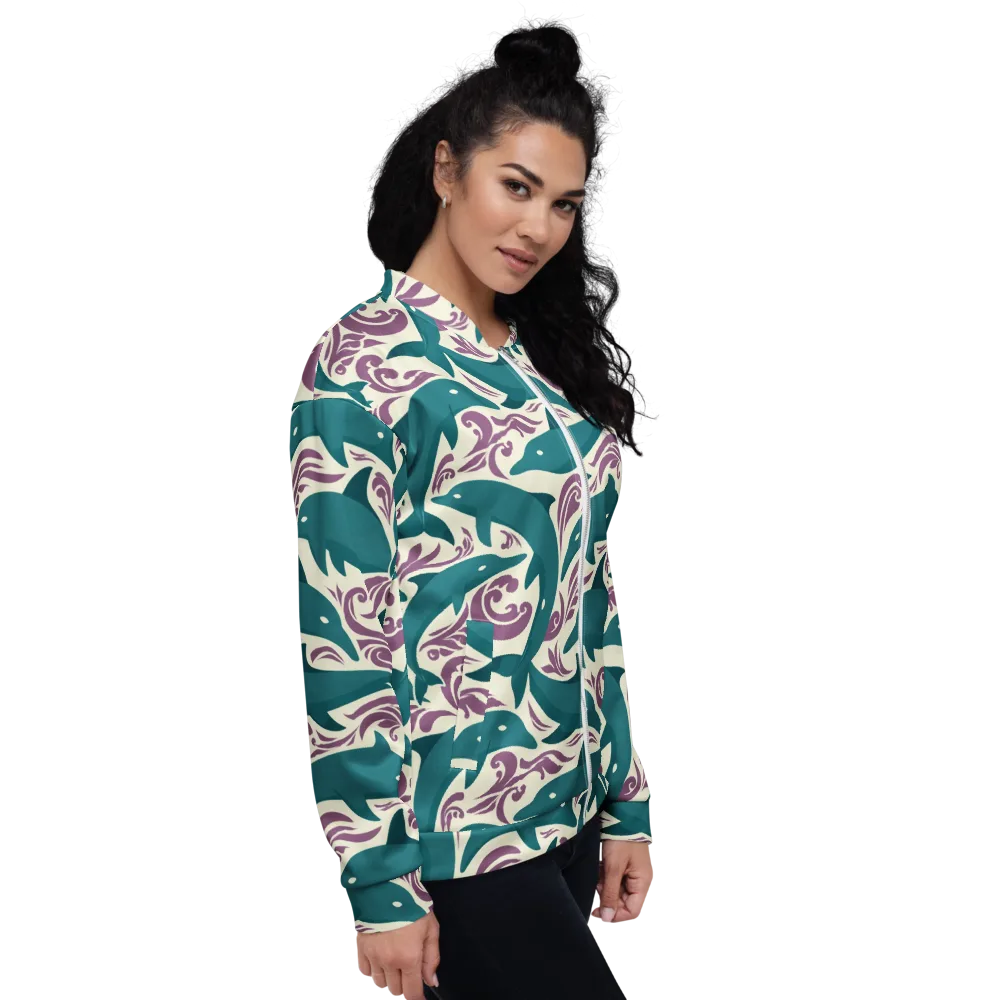 Tidal Flourish on Bomber Jacket — Right