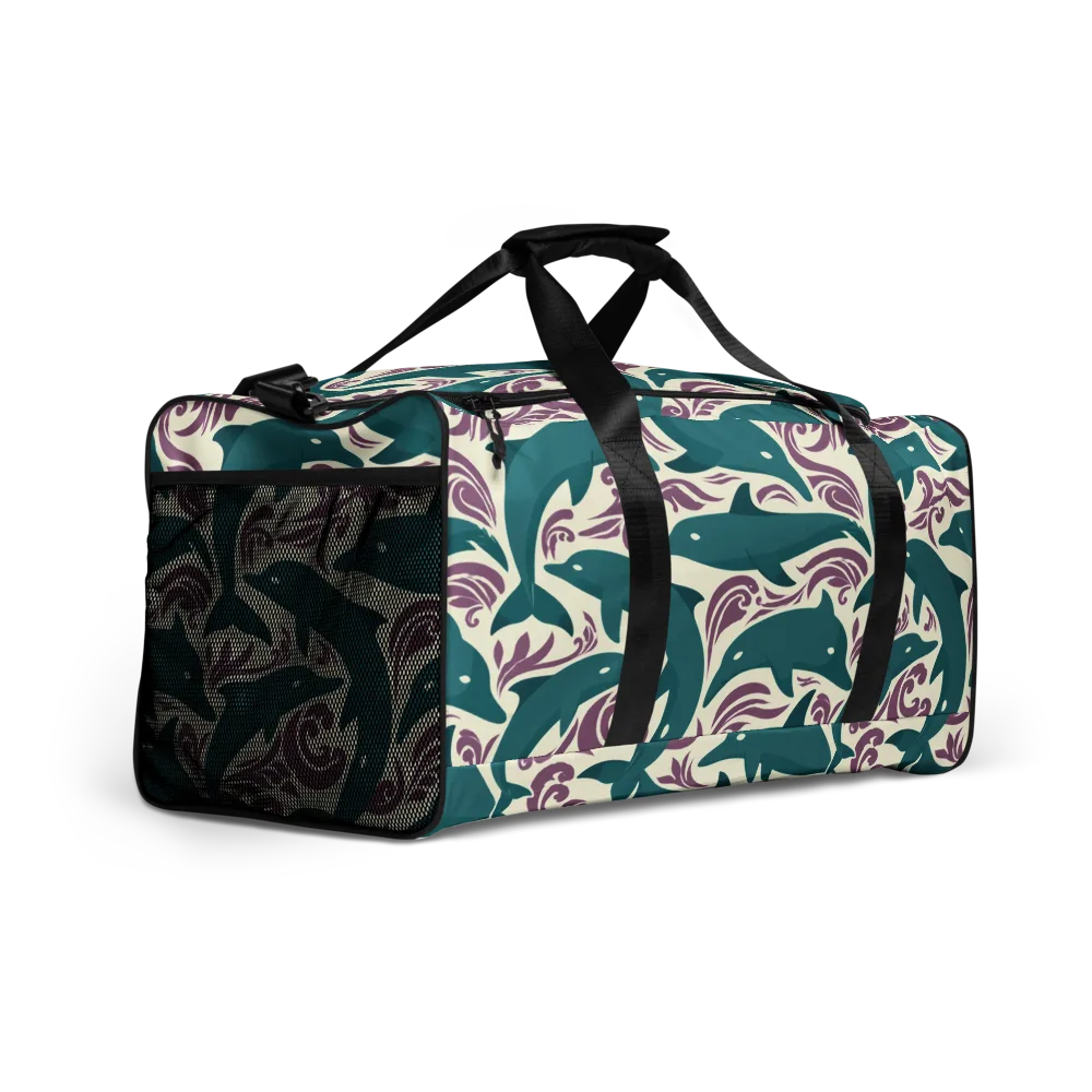 Tidal Flourish on Duffle Bag — Right Front
