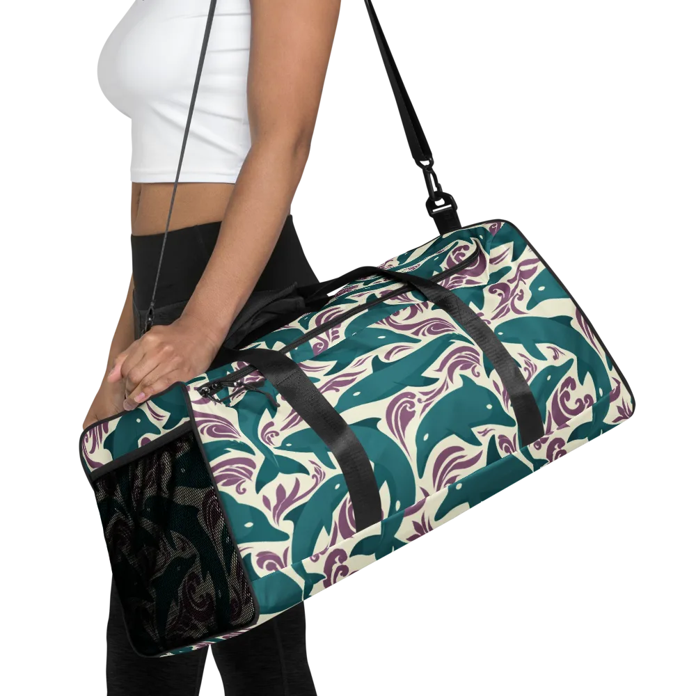 Tidal Flourish on Duffle Bag — Front