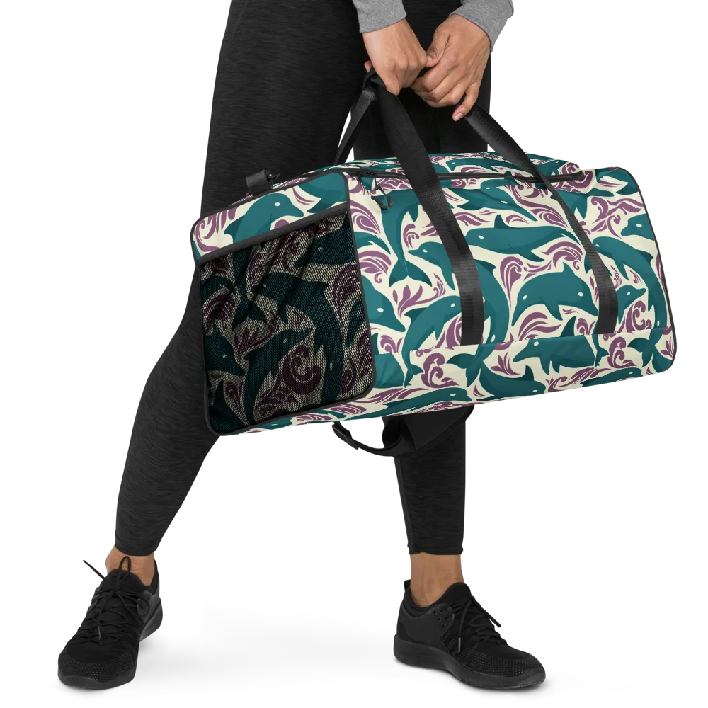 Tidal Flourish on Duffle Bag — Right Front