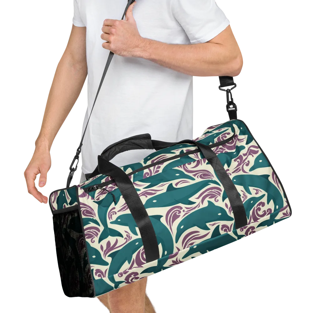 Tidal Flourish on Duffle Bag — Right Front