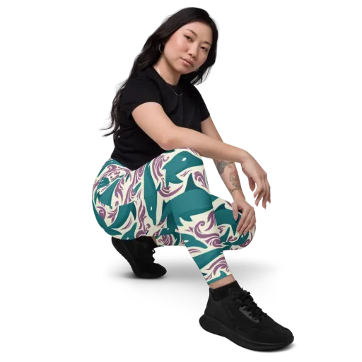 Tidal Flourish on a Leggings with Pockets