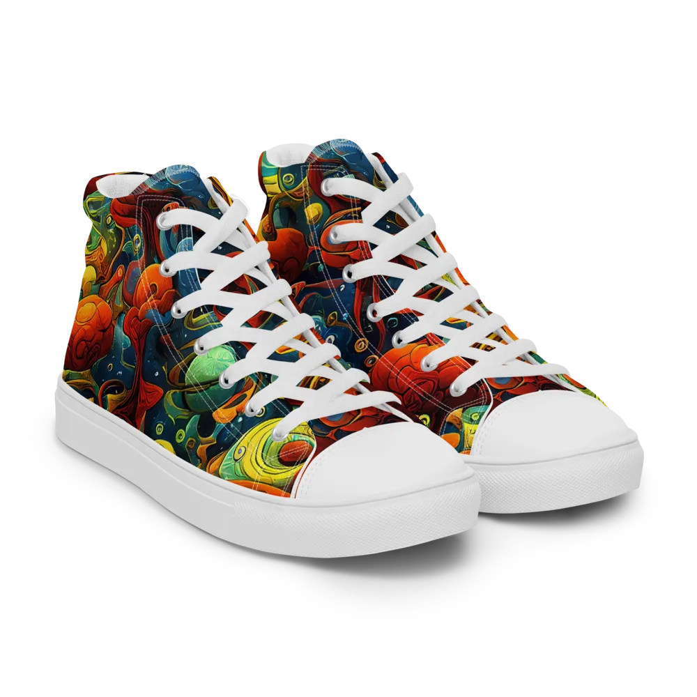Duncanson Dream on Men's High Top Canvas Shoes — Right Front