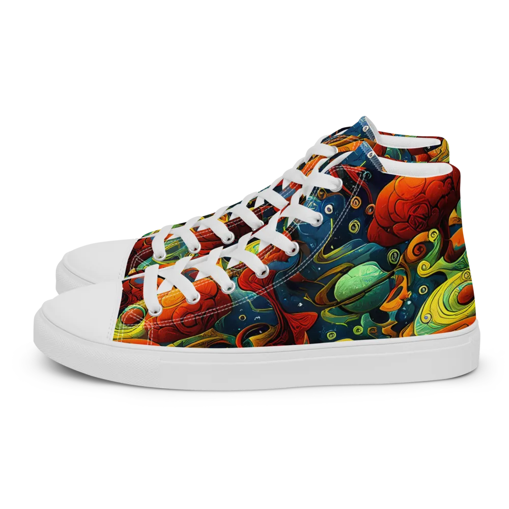 Duncanson Dream on Men's High Top Canvas Shoes — Left