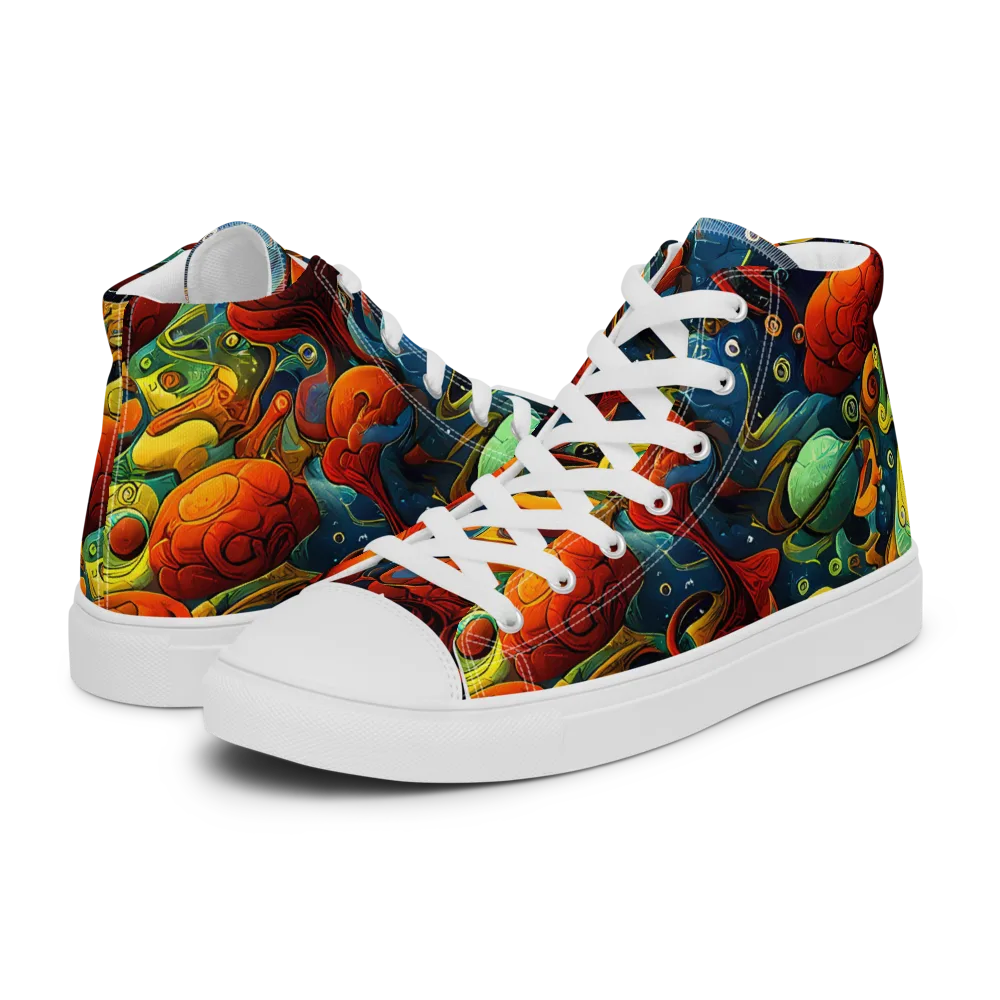 Duncanson Dream on Men's High Top Canvas Shoes — Left