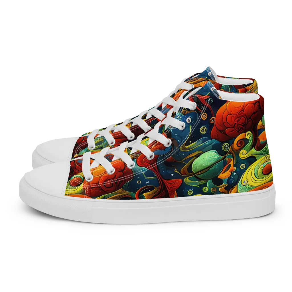Duncanson Dream on Women's High Top Canvas Shoes — Left