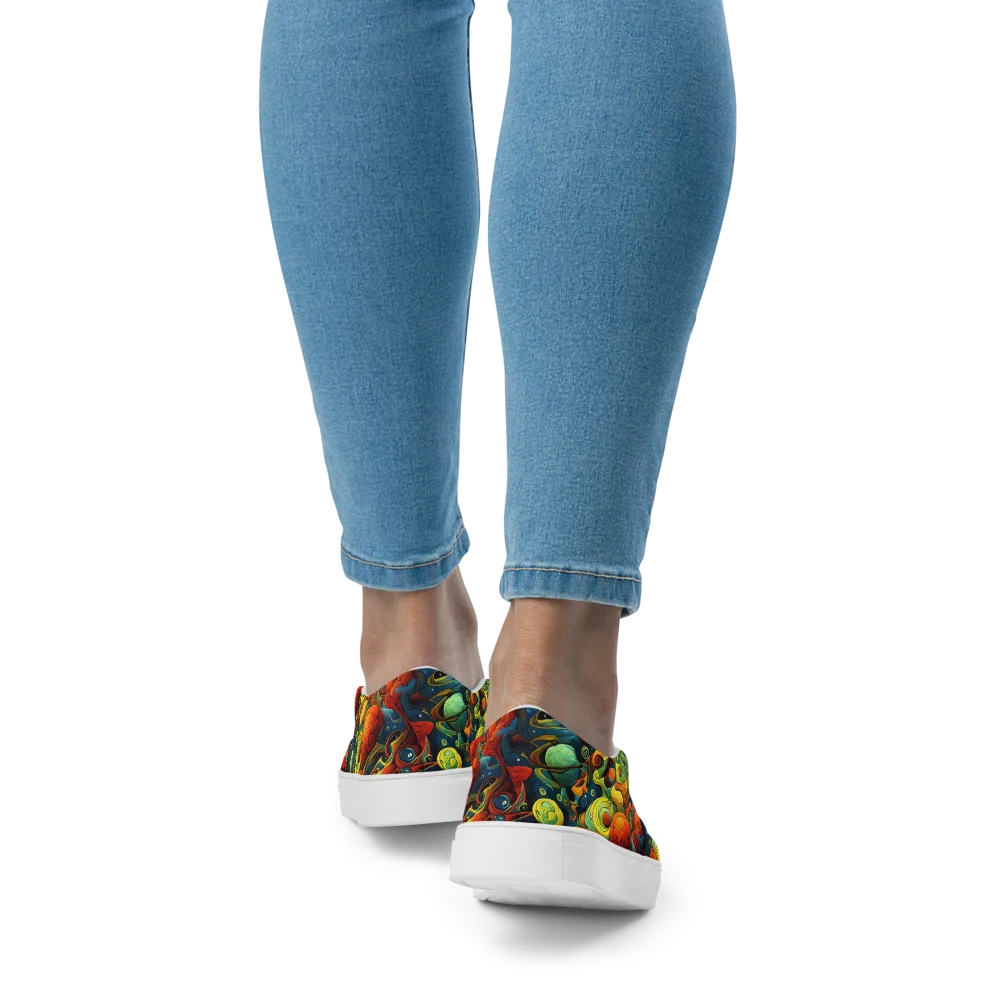 Duncanson Dream on Women's Slip-On Canvas Shoes — Back