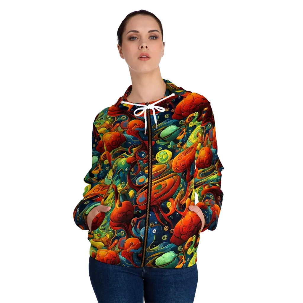 Duncanson Dream on Women's Full-Zip Hoodie — Front On Person