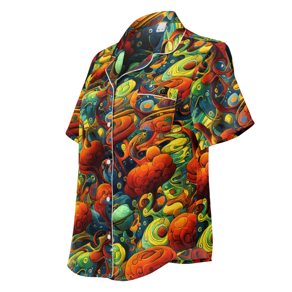 Duncanson Dream on Women's Short Sleeve Pajama Top — Left Front
