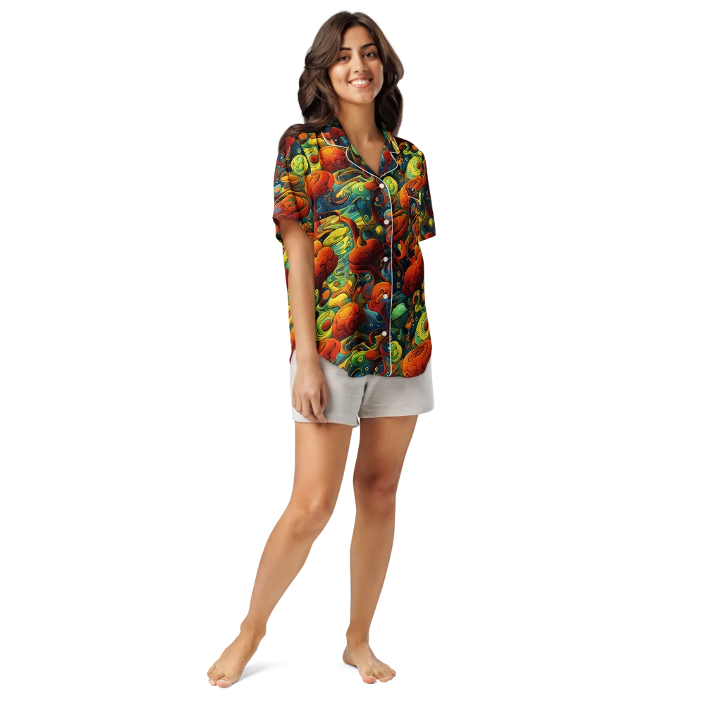 Duncanson Dream on Women's Short Sleeve Pajama Top — Front