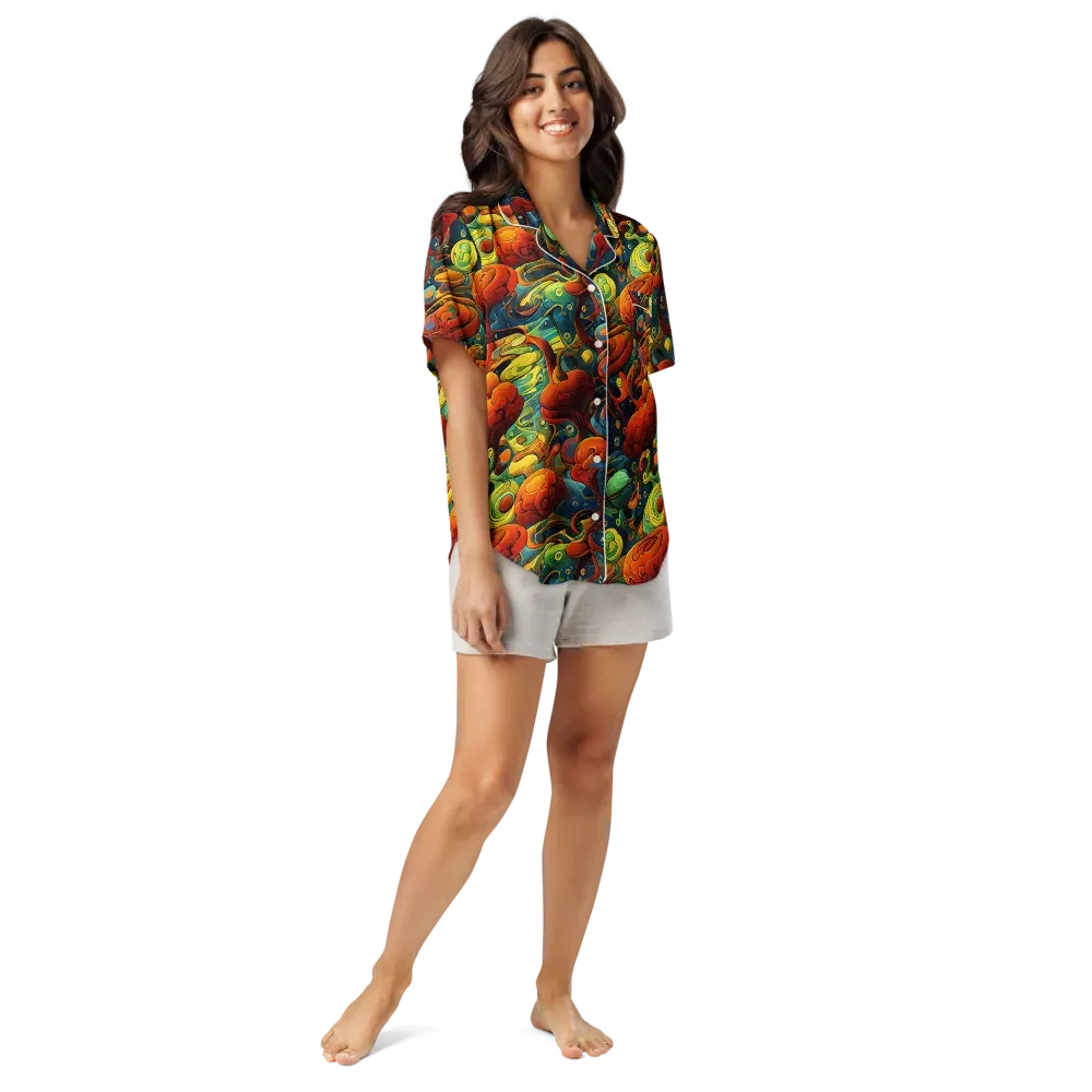 Duncanson Dream on Women's Short Sleeve Pajama Top — Front