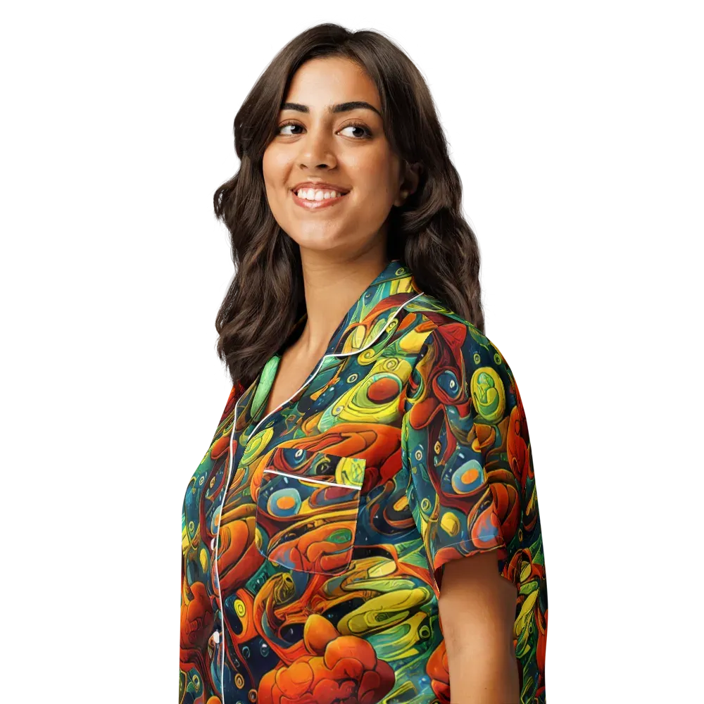 Duncanson Dream on Women's Short Sleeve Pajama Top — Left Front