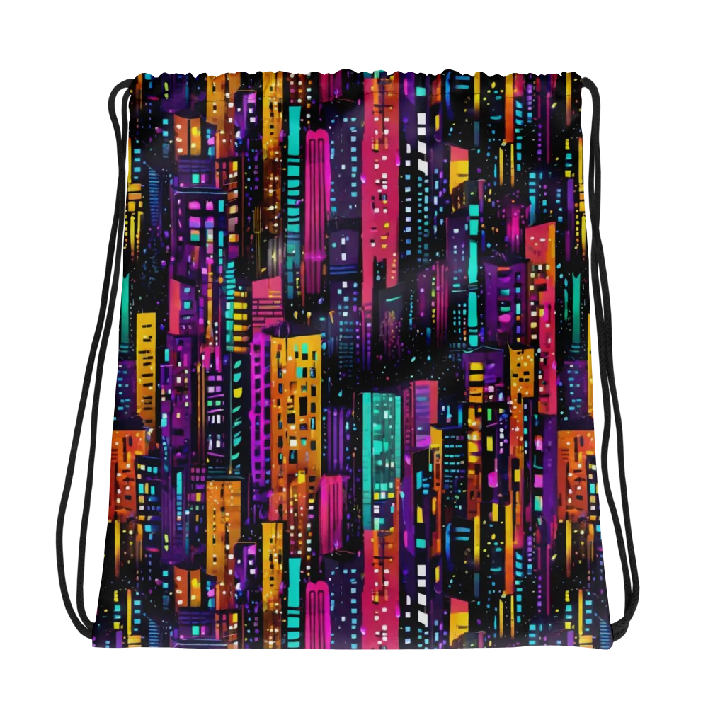 Electric Skyline on Drawstring Bag — Photo