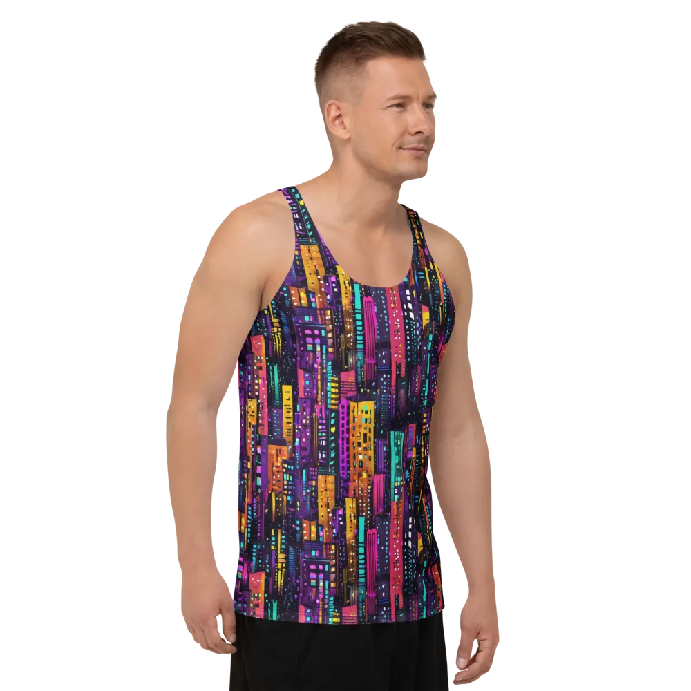 Electric Skyline on Men's Tank Top — Right Front