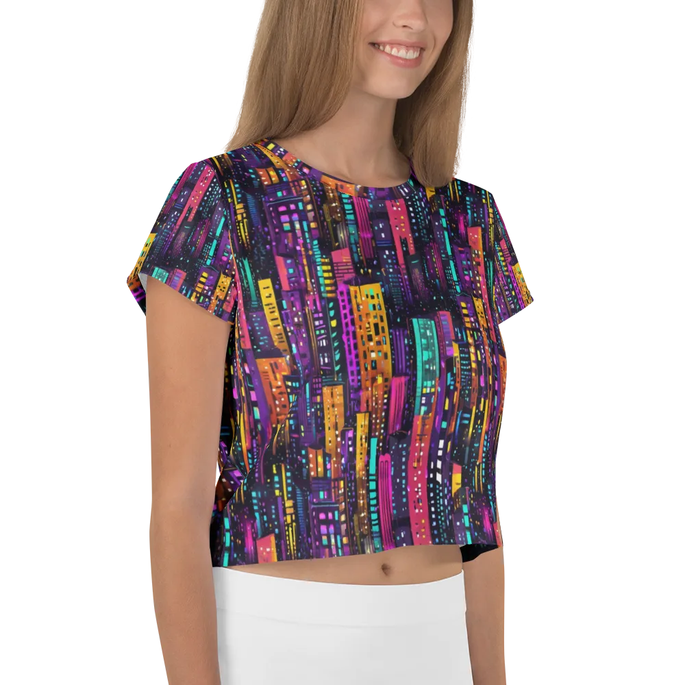 Electric Skyline on Crop Tee — Right