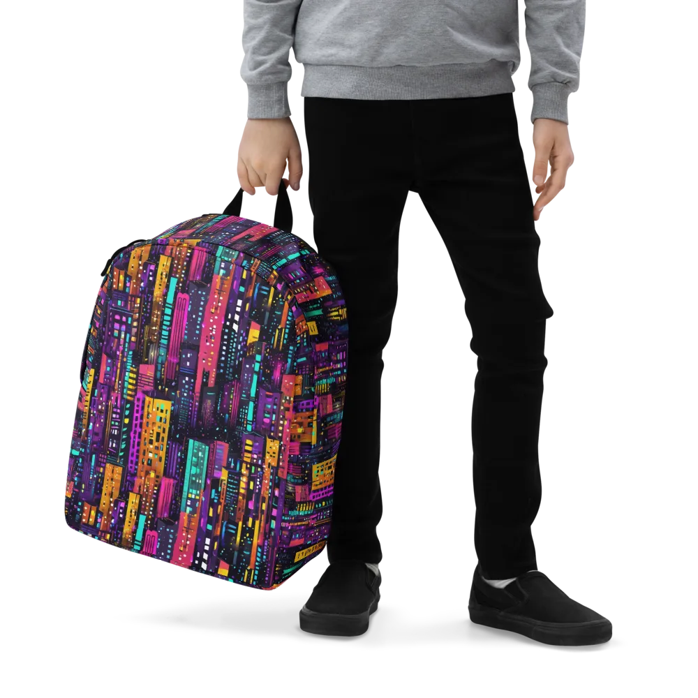 Electric Skyline on Minimalist Backpack — Zoomed-in