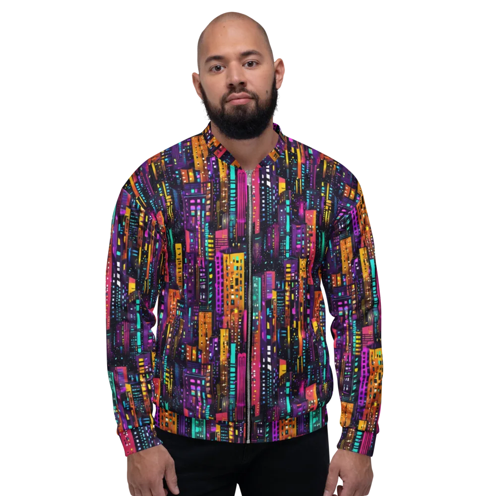 Electric Skyline on Bomber Jacket — Front