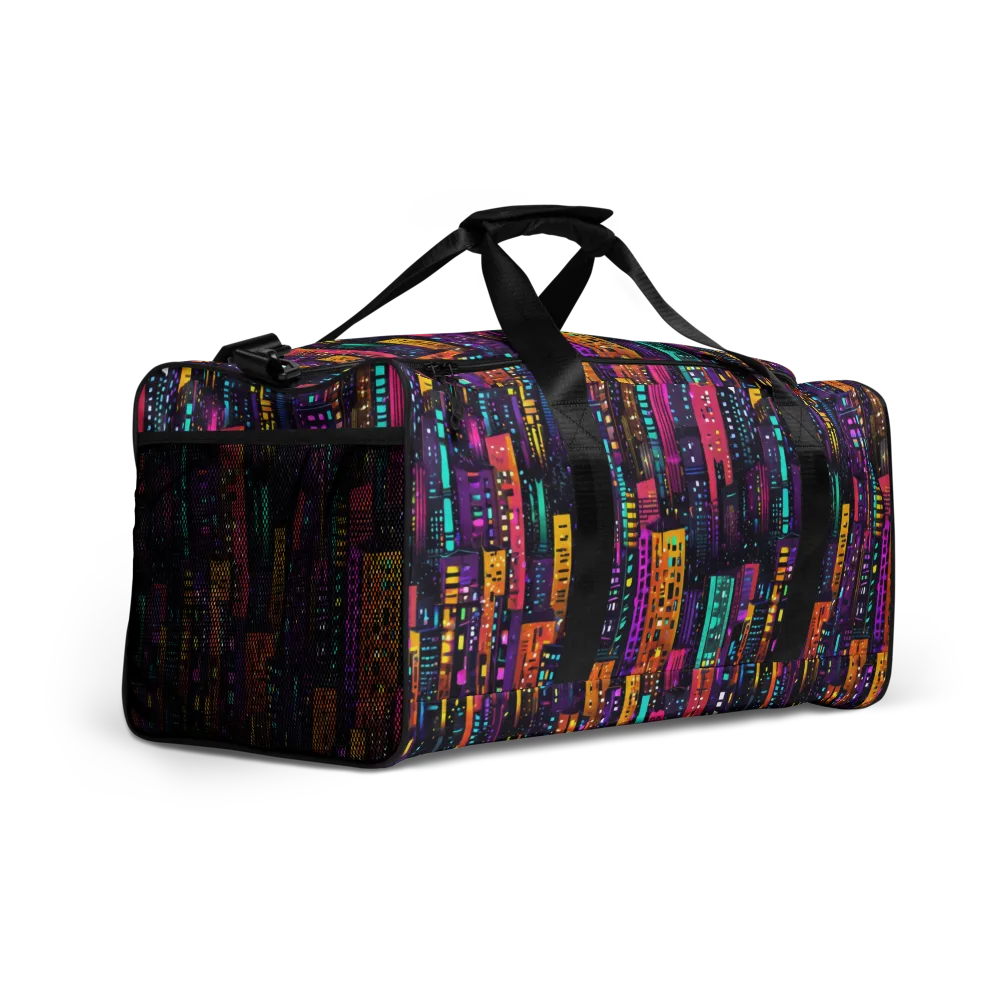 Electric Skyline on Duffle Bag — Right Front