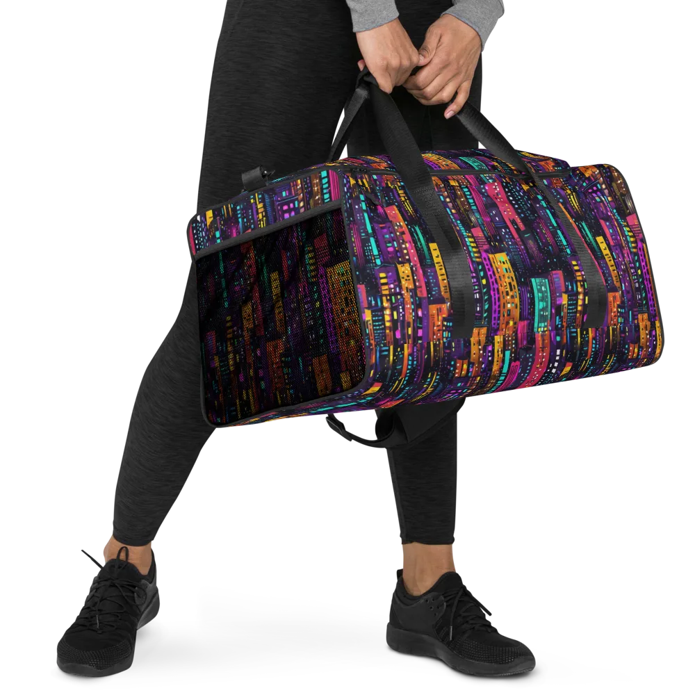 Electric Skyline on Duffle Bag — Right Front