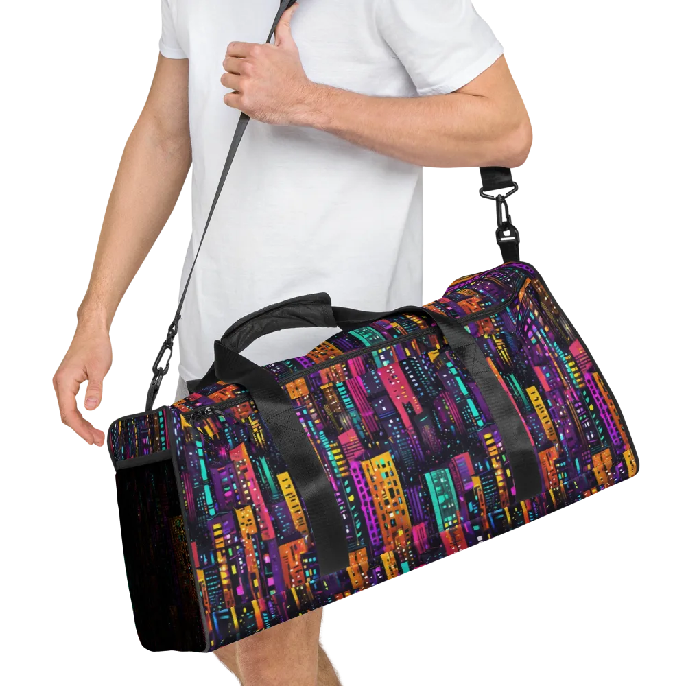 Electric Skyline on Duffle Bag — Right Front
