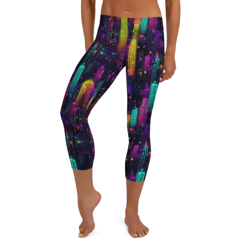 Neon Vertical on a Capri Leggings