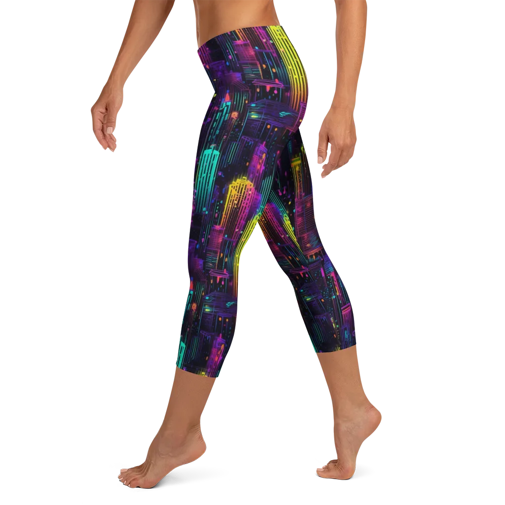 Neon Vertical on Capri Leggings — Left