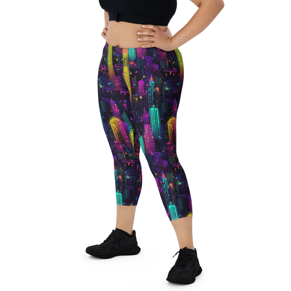 Neon Vertical on Capri Leggings — Front
