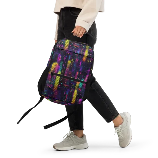 Neon Vertical on a Utility Backpack