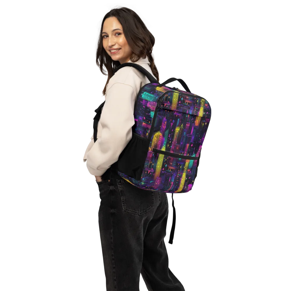 Neon Vertical on Utility Backpack — Back