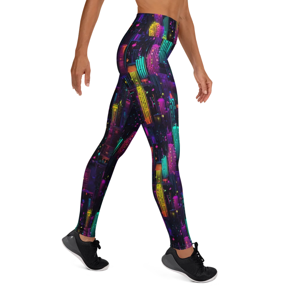 Neon Vertical on Yoga Leggings — Right