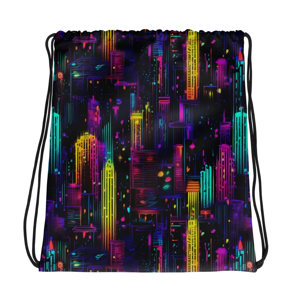 Neon Vertical on Drawstring Bag — Photo